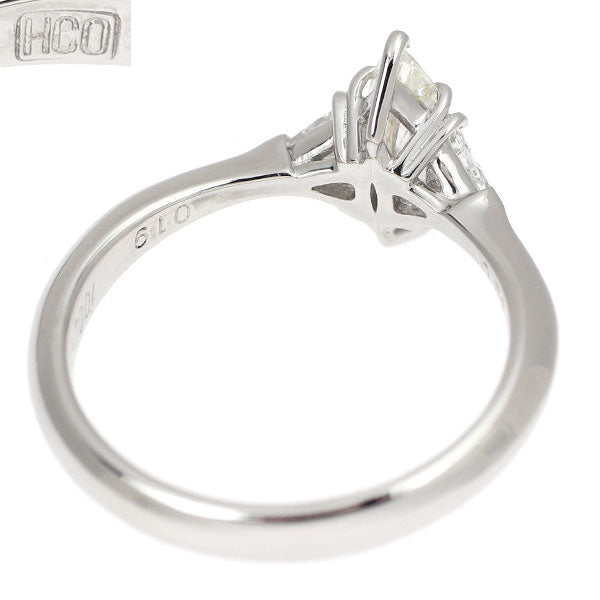 平和堂貿易 Pt950 マーキス ダイヤモンド リング 0.535ct D0.19ct