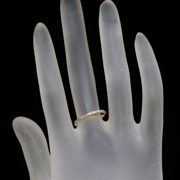 アーカー/ahkah K18YG ダイヤモンド リング 0.16ct ハーフエタニティ