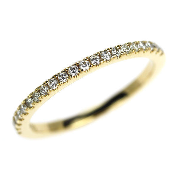 アーカー/ahkah K18YG ダイヤモンド リング 0.16ct ハーフエタニティ