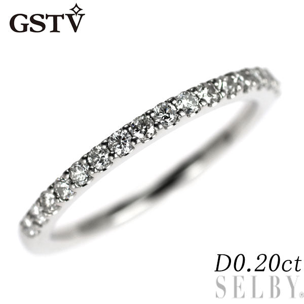 GSTV Pt950 ダイヤモンド リング 0.20ct ハーフエタニティ