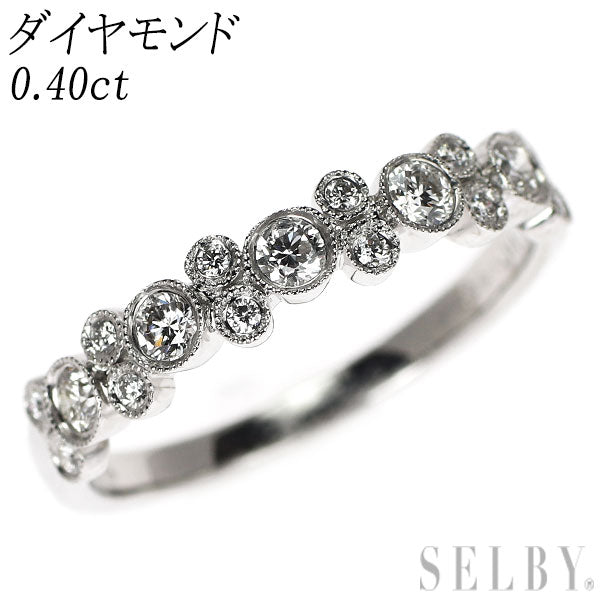K18WG ダイヤモンド リング 0.40ct