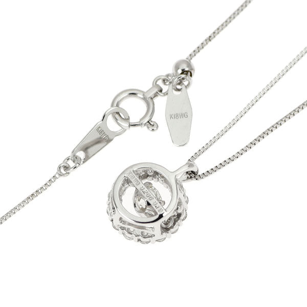 K18WG ダイヤモンド ペンダントネックレス 0.206ct D0.19ct
