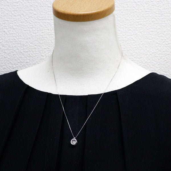 K18WG ダイヤモンド ペンダントネックレス 0.206ct D0.19ct