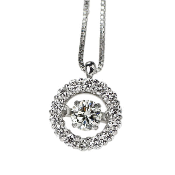 K18WG ダイヤモンド ペンダントネックレス 0.206ct D0.19ct