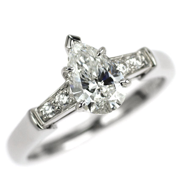 ハリーウィンストン Pt950 ペアシェイプ ダイヤモンド リング 0.73ct E VVS1トリスト
