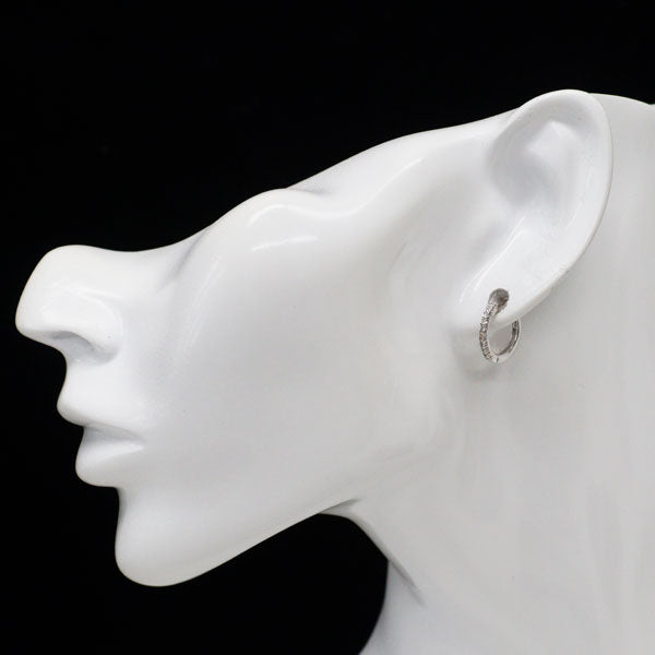 K18WG ダイヤモンド フープ ピアス 0.20ct