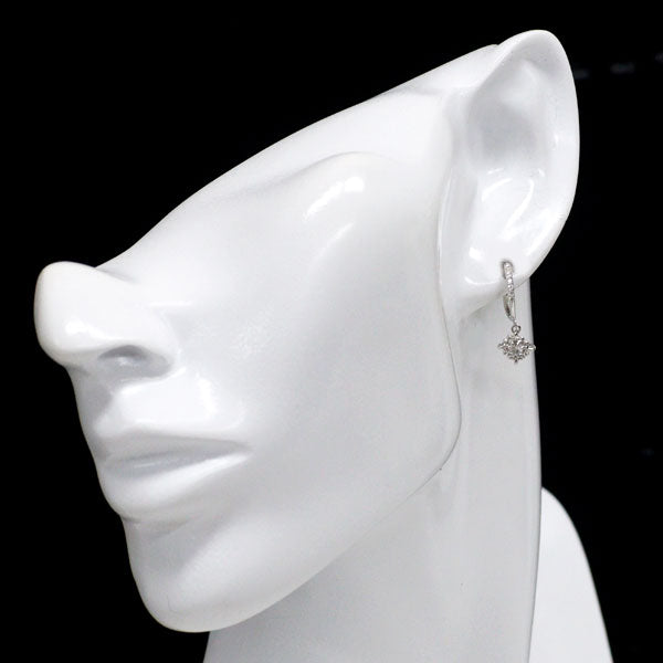 Pt950 ダイヤモンド フープ ピアス 0.20ct