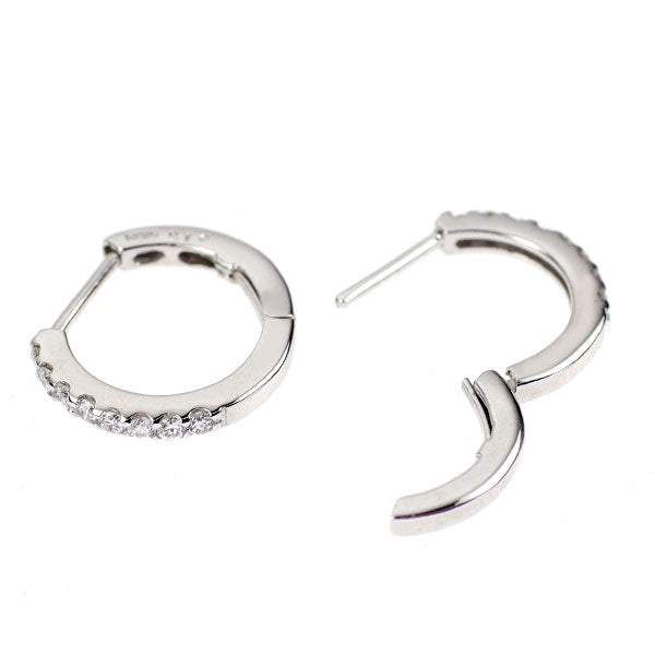 K18WG ダイヤモンド フープ ピアス 0.20ct