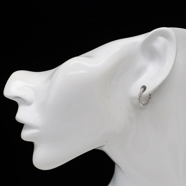 K18WG ダイヤモンド フープ ピアス 0.20ct