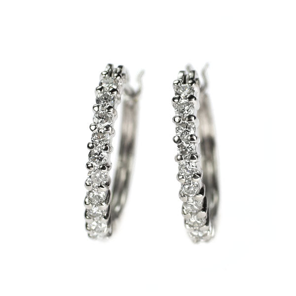 Pt900 ダイヤモンド ピアス 0.31ct フープ