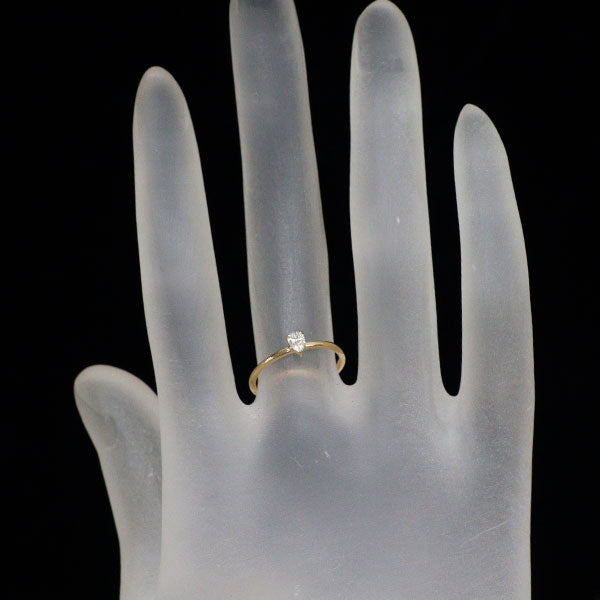 Enasoluna（エナソルーナ） K18YG ペアシェイプカット ダイヤモンド リング 0.08ct