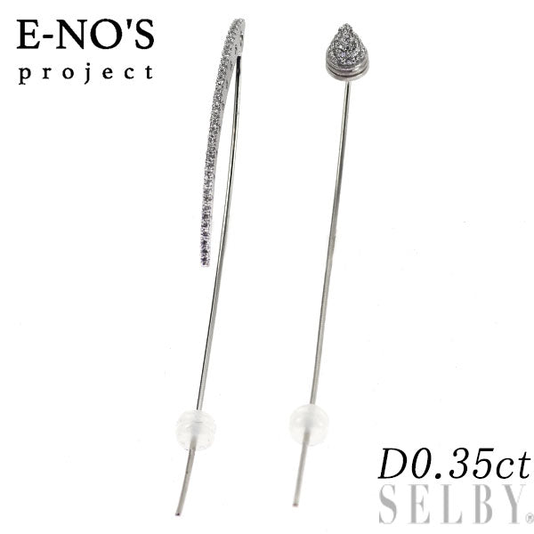 イーノス/E-NO'S K18WG ダイヤモンド ピアス 0.35ct