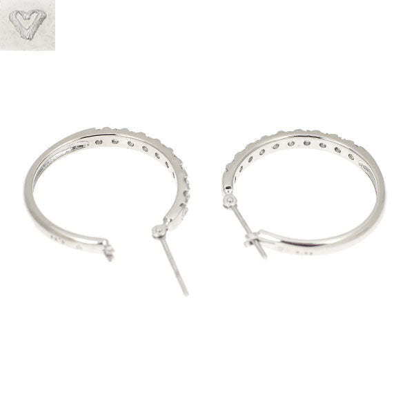 ベリテ K18WG H&C ダイヤモンド ピアス 1.00ct フープ
