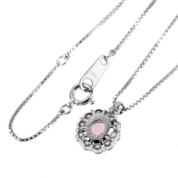 Pt900/ Pt850 ピンク トルマリン ダイヤモンド ペンダントネックレス 0.59ct D0.36ct