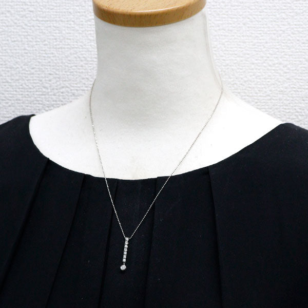 DTC K18WG ダイヤモンド ペンダントネックレス 0.40ct LINE
