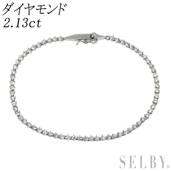 Pt900 ダイヤモンド ブレスレット 2.13ct テニス