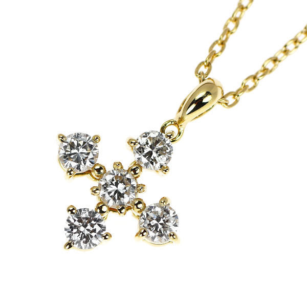 セイコー K18YG ダイヤモンド ペンダントネックレス 0.41ct