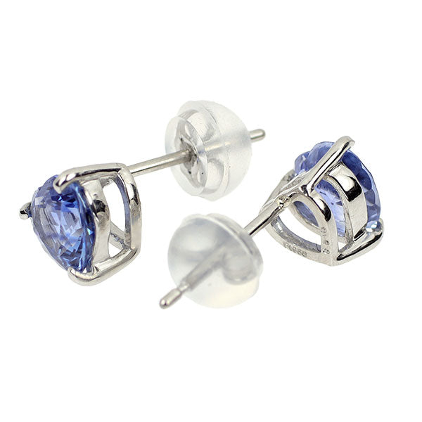 新品 Pt950/ Pt900 ハートシェイプカット サファイア ピアス 1.67ct スタッド【エスコレ】
