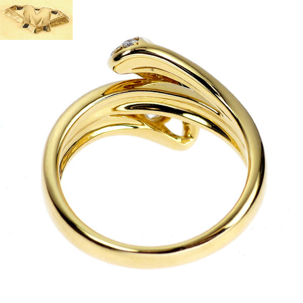 銀座ミワ K18YG ダイヤモンド リング 0.27ct D0.14ct