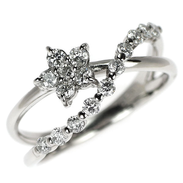 Pt900 ダイヤモンド リング 0.50ct フラワー