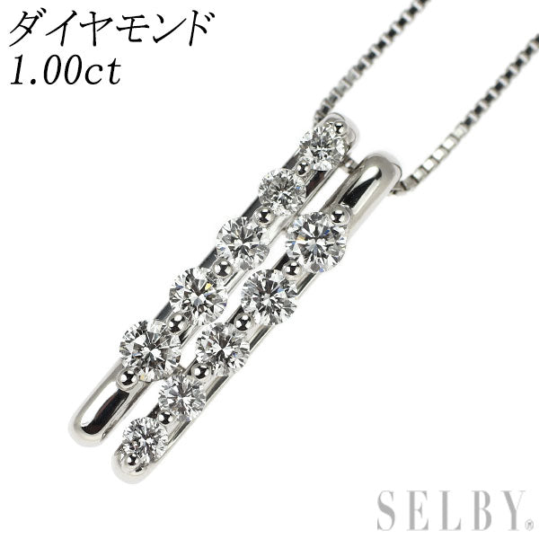 Pt900/ Pt850 ダイヤモンド ペンダントネックレス 1.00ct