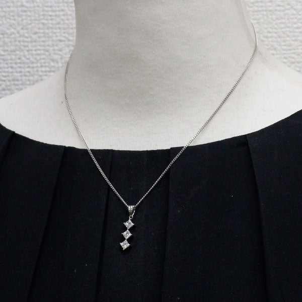 Pt900/ Pt850 ダイヤモンド ペンダントネックレス 0.865ct