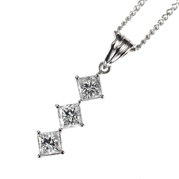 Pt900/ Pt850 ダイヤモンド ペンダントネックレス 0.865ct