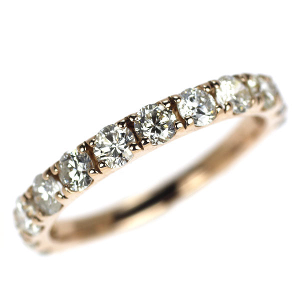 K18PG ダイヤモンド リング 1.00ct ハーフエタニティ