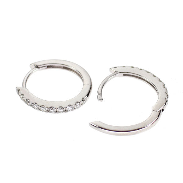 Pt850 ダイヤモンド ピアス 0.30ct フープ