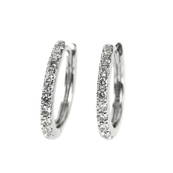 Pt850 ダイヤモンド ピアス 0.30ct フープ