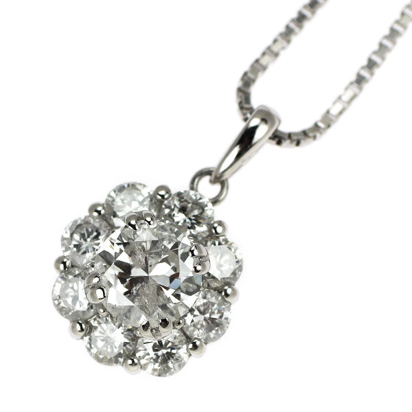 Pt900/ Pt850 ダイヤモンド ペンダントネックレス 1.002ct D1.03ct