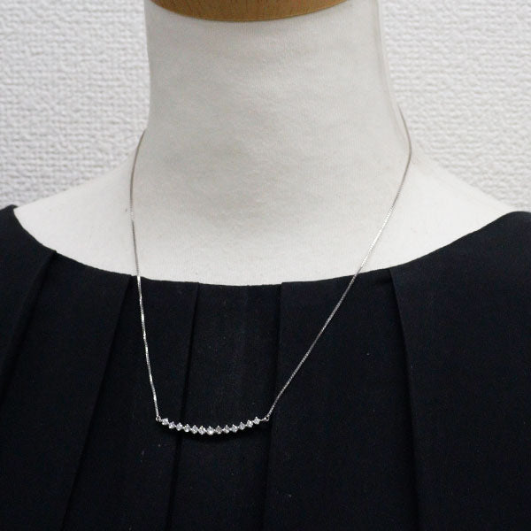 Pt850 ダイヤモンド ペンダントネックレス 0.65ct