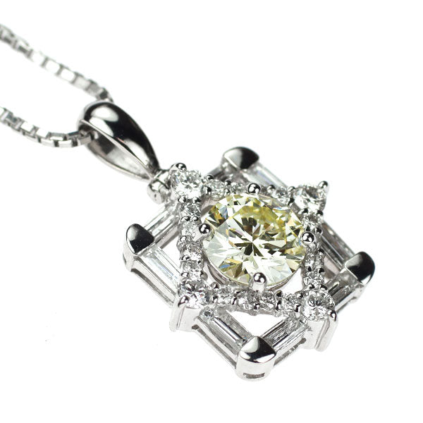 Pt900/ Pt850 ダイヤモンド ペンダントネックレス 1.009ct D0.67ct