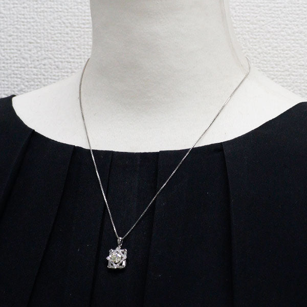 Pt900/ Pt850 ダイヤモンド ペンダントネックレス 1.009ct D0.67ct