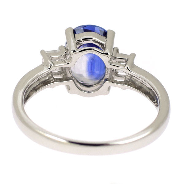 Pt900 サファイア ダイヤモンド リング 2.00ct D0.25ct