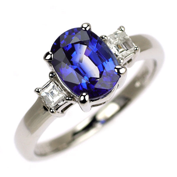 Pt900 サファイア ダイヤモンド リング 2.00ct D0.25ct