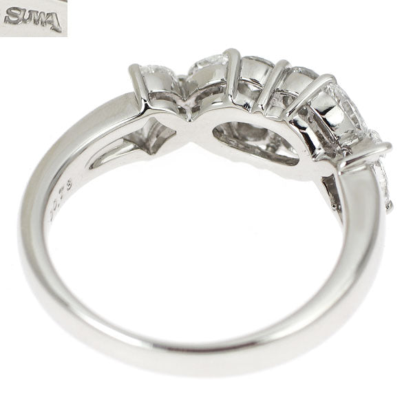 SUWA Pt950 ダイヤモンド リング 0.73ct フラワー 《セルビー銀座店》【中古】
