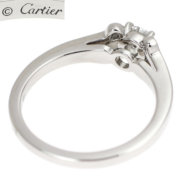 カルティエ Pt950 ダイヤモンド リング 0.21ct D VVS2 3EX バレリーナ ソリテール 48号