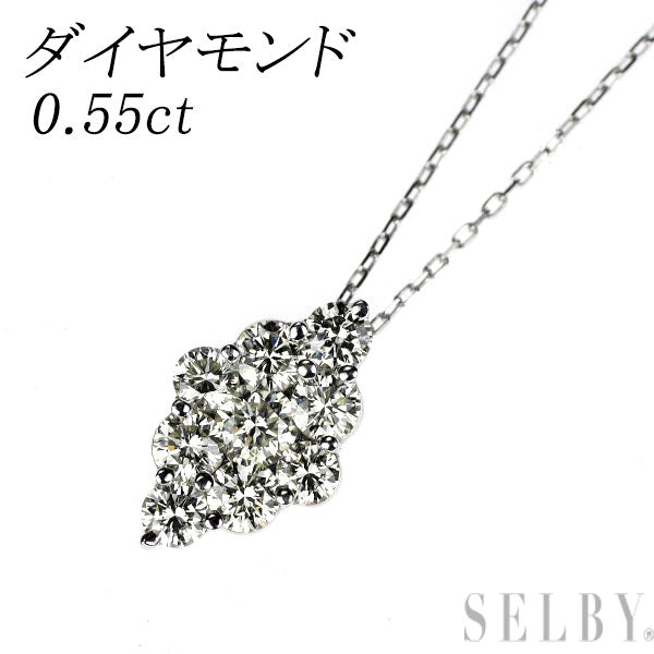 K18WG ダイヤモンド ペンダントネックレス 0.55ct