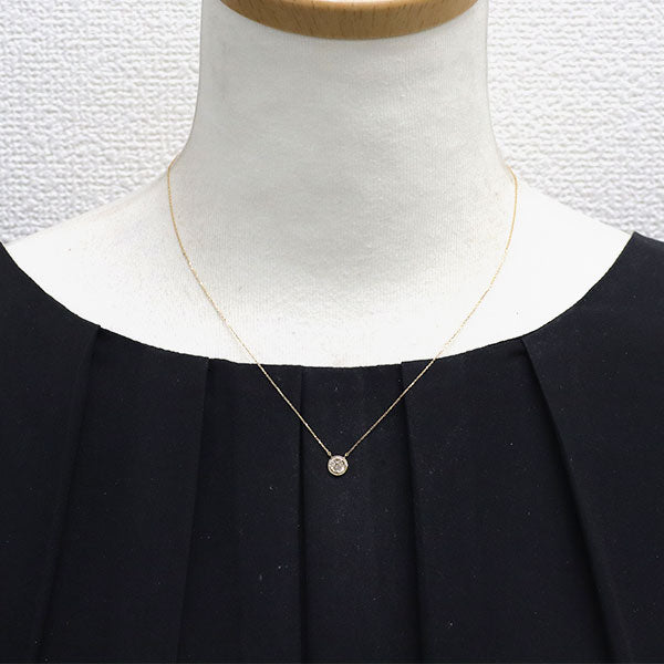 K18YG ダイヤモンド ネックレス 0.02ct 肉球