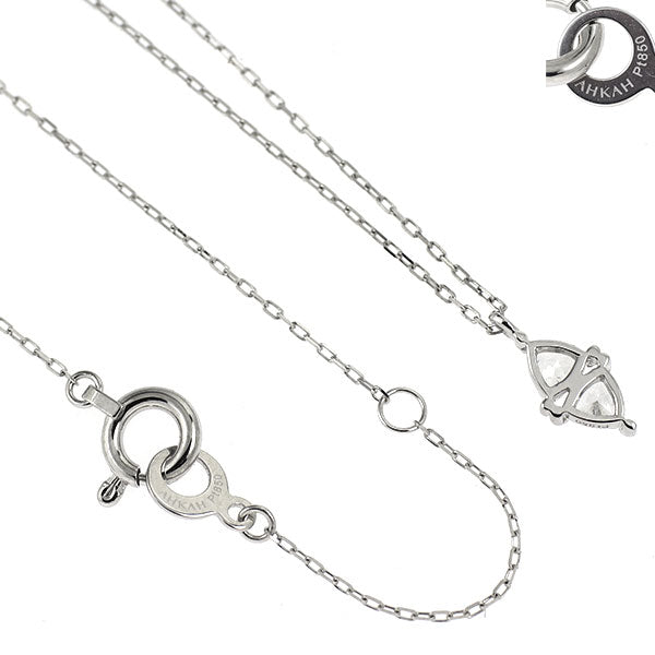 アーカー Pt950/ Pt850 トリリアントカット ダイヤモンド ペンダントネックレス 0.09ct セブロンロサンジュ