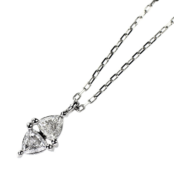 アーカー Pt950/ Pt850 トリリアントカット ダイヤモンド ペンダントネックレス 0.09ct セブロンロサンジュ