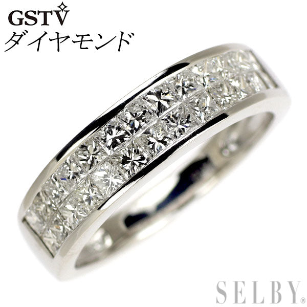 GSTV K18WG ダイヤモンド リング ミステリーセッティング