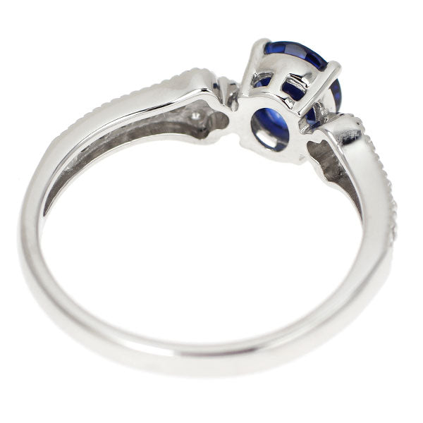 Pt900 サファイア ダイヤモンド リング 0.72ct D0.18ct