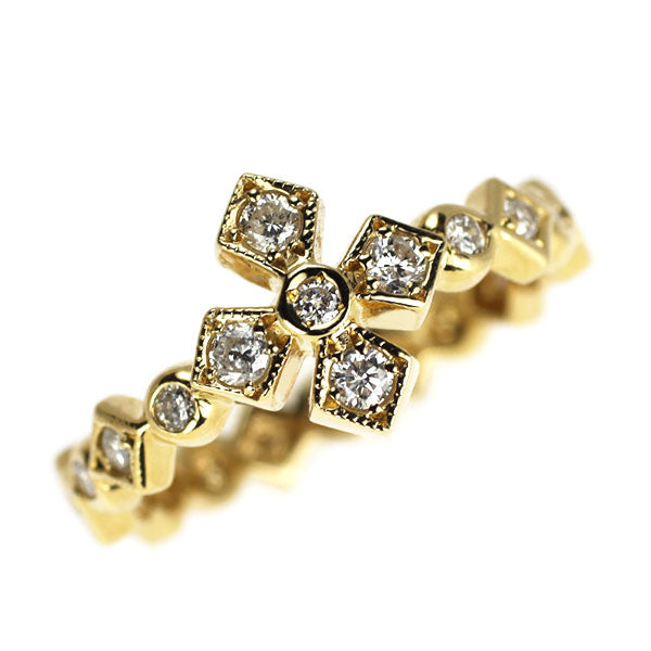 K18YG ダイヤモンド リング 0.41ct クロス
