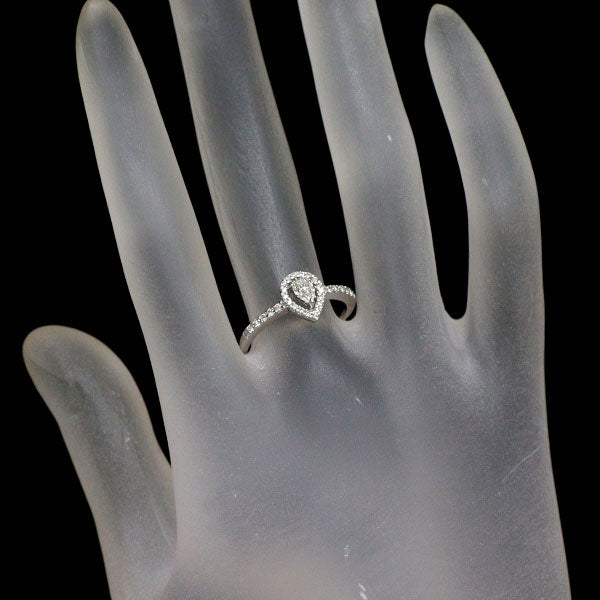 Pt900 ペアシェイプ ダイヤモンド リング 0.201ct D0.17ct
