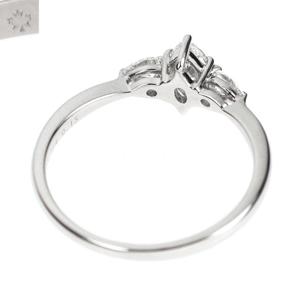 カナディアンダイヤ Pt950 マーキス/ペアシェイプカット ダイヤモンド リング 0.314ct D0.15ct