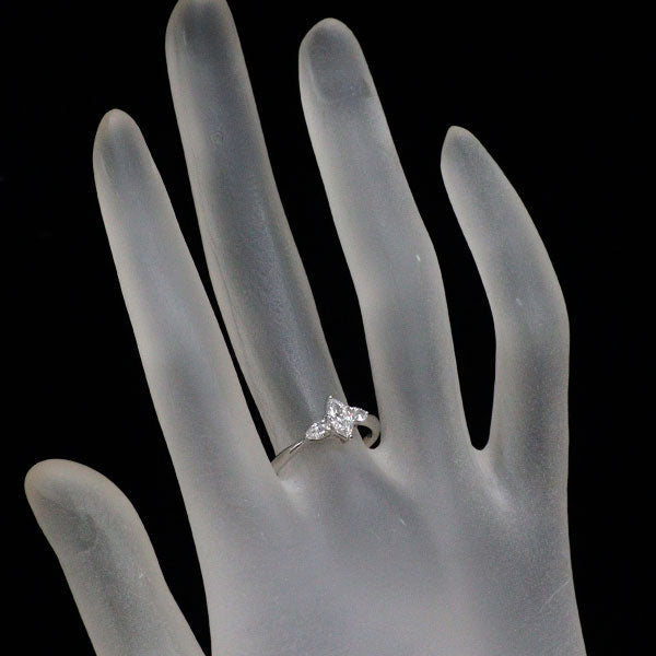 カナディアンダイヤ Pt950 マーキス/ペアシェイプカット ダイヤモンド リング 0.314ct D0.15ct