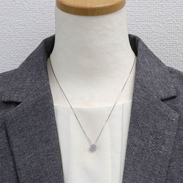 Pt900/ Pt850 最高級 ダイヤモンド ペンダントネックレス 0.30ct D IF 3EX D0.17ct