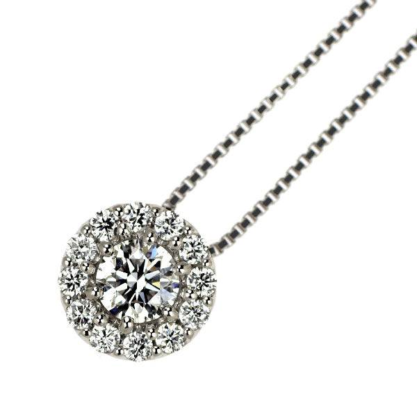 Pt900/ Pt850 最高級 ダイヤモンド ペンダントネックレス 0.30ct D IF 3EX D0.17ct